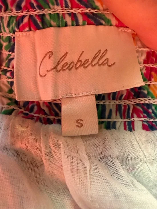 Cleobella Tropical Patchwork Mini Dress in Pink, Green, Yellow, White - Picture 4 of 4